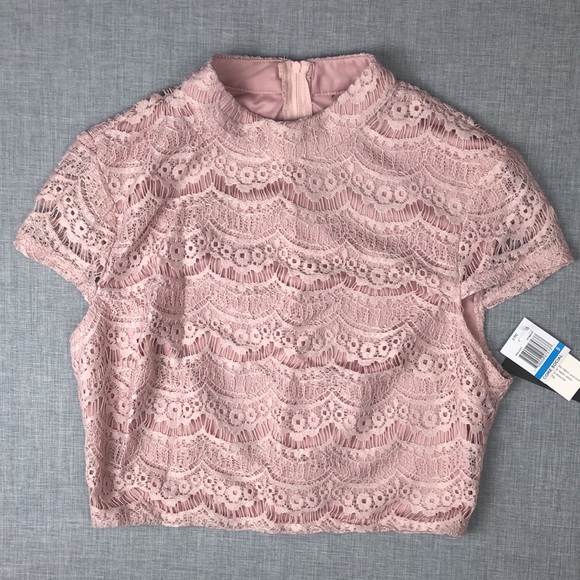 City Studio Floral Crop 2 Piece Dress Juniors 9 - Picture 4 of 8